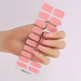 Gel nail stickers with semi-curing heating lamp for hardening.