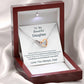 Double Heart Necklace with Personalized Design in Two-color Peach in Gift Box