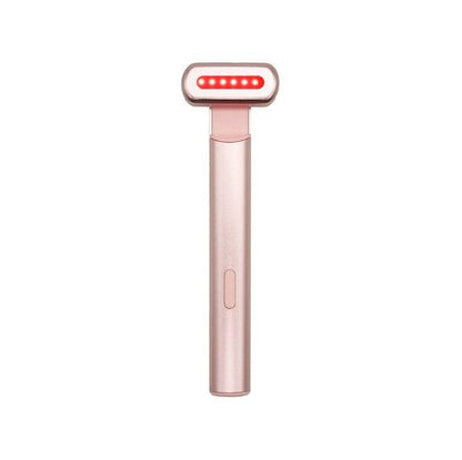 Eye massager with LED red light therapy for anti-aging skincare.