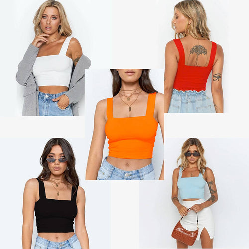 Fashion Women Crop Top Sexy Sleeveless Tank Tops T-shirt