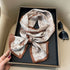 Fashionable stylish artificial silk ornament scarf hair band with elegant floral pattern and versatile styling options.