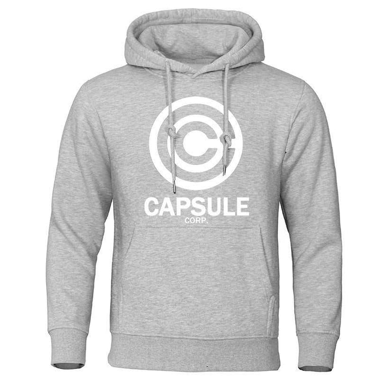 Men's and women's leisure hoodie sweatshirt, polyester material, Capsule Corp design.