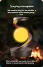 Rotating hanging mobile phone wireless charging lamp for outdoor use.