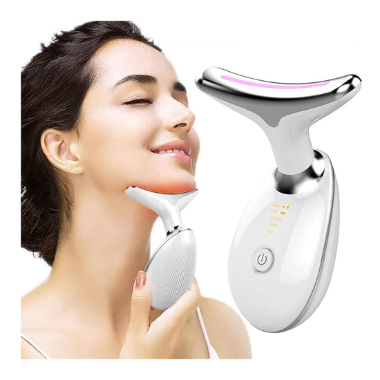 Microcurrent Neck and Face Massager for skin tightening and wrinkle reduction.