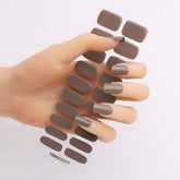 Gel nail stickers with semi-curing heating lamp for hardening.