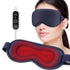 Massager heated eye mask with 3-level hot compress and 6-level vibration for relaxation and comfort.