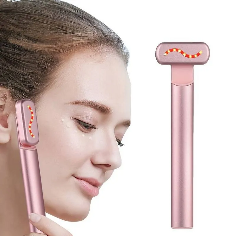 Eye massager with LED anti-aging technology for youthful skin.