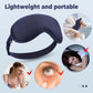 Lightweight and portable massager heated eye mask for relaxation and eye relief.