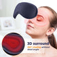 Massager heated eye mask with 3D surround and 360° shading for ultimate relaxation.