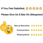 Rating request for five stars on AliExpress, highlighting satisfaction with item description, communication, and shipping speed.