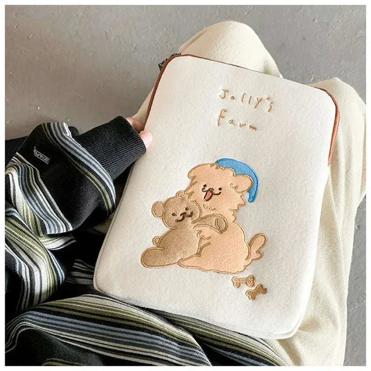 women cute laptop sleeve case with cartoon design