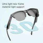 Ultra-light Stereo Android Glasses with Bluetooth Headphones, sleek black frame.