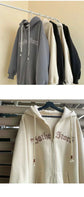 Goth streetwear jackets coats with hood, available in various colors, featuring 3D lettering.