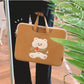 Women cute laptop sleeve case with bear design, protective pouch for tablets and laptops.