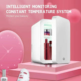 Refrigerator skincare fridge mini with intelligent monitoring and constant temperature system for beauty preservation.