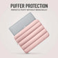 SZEGYCHX solid pink polyester laptop bag tablet sleeve with zipper closure, puffer protection design.