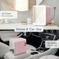 Mini skincare fridge with mirror for home and car use.