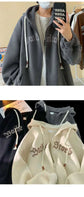 Goth streetwear jackets coats with hood, available in various colors, showcasing letter pattern design.