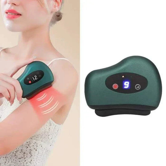 Gua Sha Electrical device for facial massage with ergonomic design and customizable settings.