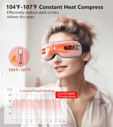 4D Intelligent Eye Massager with constant heat compress, alleviating dark circles and eye fatigue.